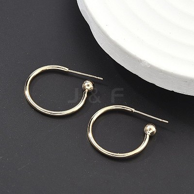 Brass Stud Earrings EJEW-L245-001LG-1