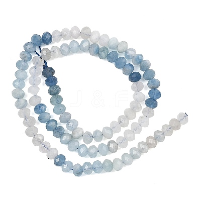Natural Devil Blue Aquamarine Beads Strands G-NH0073-A01-1