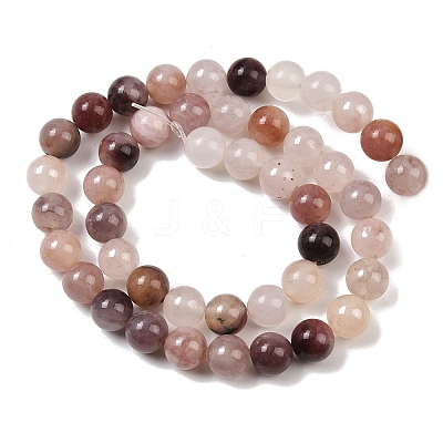 Natural Violet Strawberry Quartz Beads Strands G-P530-B02-03-1