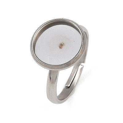 304 Stainless Steel Cuff Ring Components STAS-D372-05P-01C-1