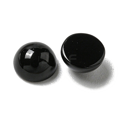 Natural Black Stone Cabochons G-Q173-01B-17-1