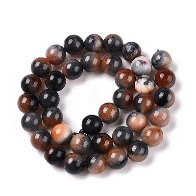 Dyed Natural White Jade Beads Strands G-T138-10mm-210-21-1
