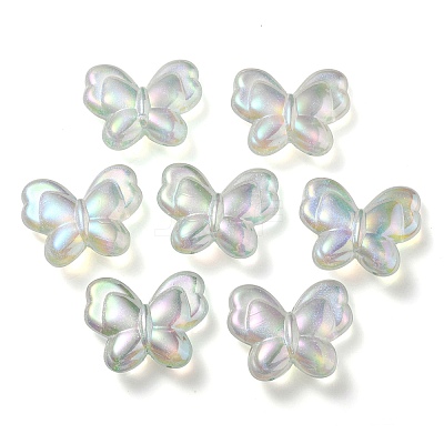 UV Plating Luminous Transparent Acrylic Beads OACR-P010-11E-1