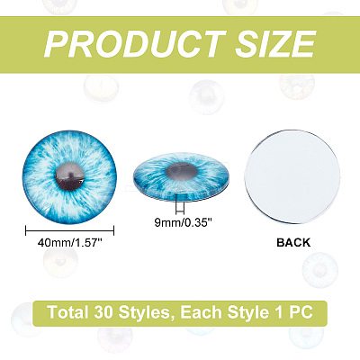 1 Bag Glass Cabochons GGLA-PH0001-44-1
