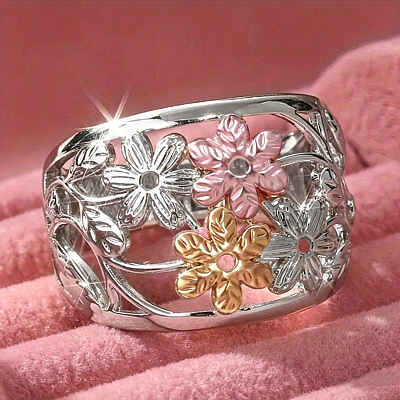 Brass Finger Rings for Women WG4845E-02-1