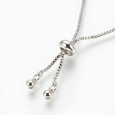 Brass Cubic Zirconia Bolo Tennis Bracelets BJEW-P232-03P-1