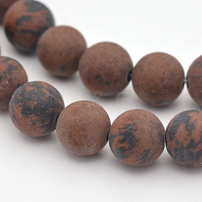 Natural Mahogany Obsidian Beads Strands G-D656-4mm-1