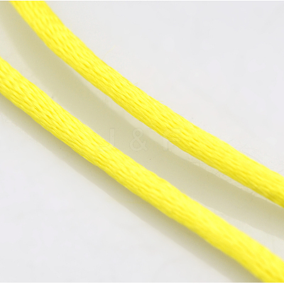 Round Nylon Satin Rattail Cord X-NWIR-O001-A-14-1