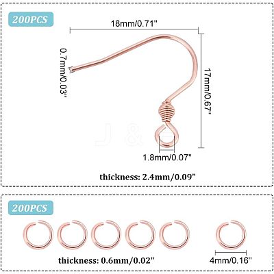 200Pcs 304 Stainless Steel Earring Hooks DIY-UN0003-79-1