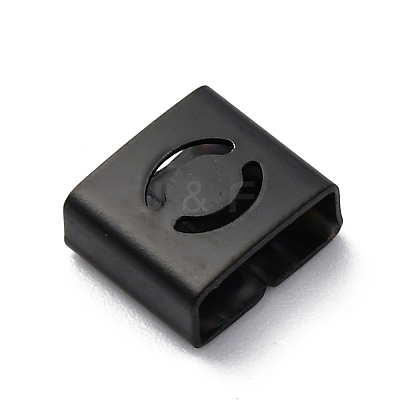 Ion Plating(IP) 304 Stainless Steel Square Slide Charms STAS-L132-26O-B-1