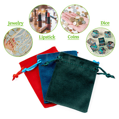 10Pcs Velvet Jewelry Drawstring Storage Pouches ABAG-TA0001-31A-1