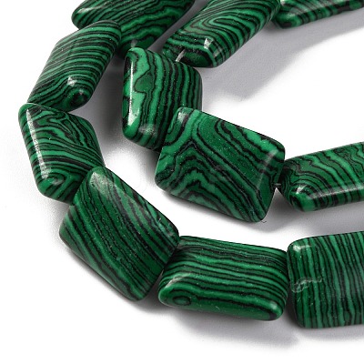 Synthetic Malachite Beads Strands G-T047-B13-01-1