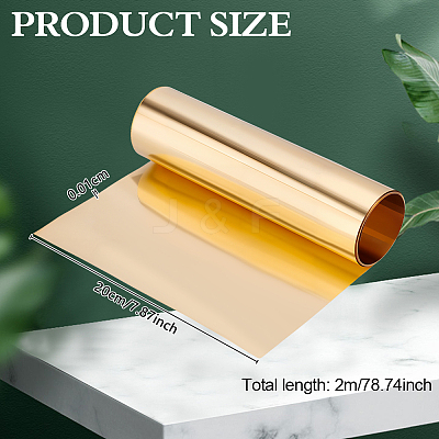 Brass Sheets Rolls KK-WH0100-33C-1