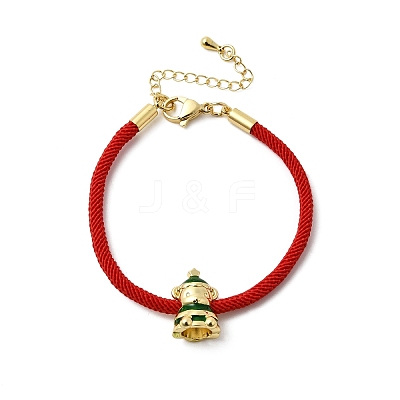 Christmas Nylon Cord Bracelets BJEW-L715-02G-02-1