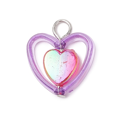 Transparent Acrylic Pendants PALLOY-JF03716-1