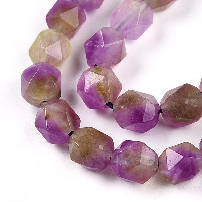 Dyed Natural White Jade Beads Strands G-T139-8mm-45P-1