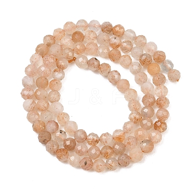 Natural Gold Sunstone Beads Strands G-B175-D11-4mm-1