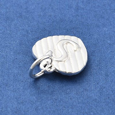 925 Sterling Silver Heart with Capital Letter Charms STER-S009-13S-S-1