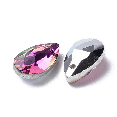 Faceted Teardrop Glass Pendants X1-GLAA-O008-A23-1