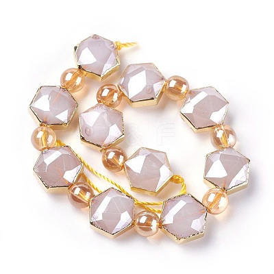 Opaque Glass Beads Strands EGLA-P045-A02-1