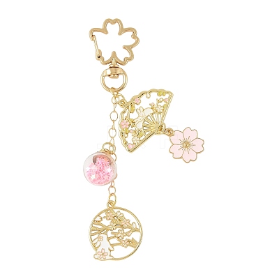Alloy Enamel Pendant Keychains HJEW-FS00052-03-1