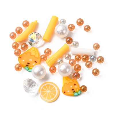Handmade Polymer Clay Cabochons and Plastic Beads for DIY Jewelry Making Findings CLAY-B007-04M-1