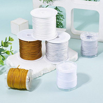 6Rolls 6 Colors Nylon Braided Cord NWIR-TA0001-46A-1