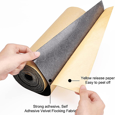 Self Adhesive Velvet Flocking Fabric OCOR-BC0001-58B-07-1