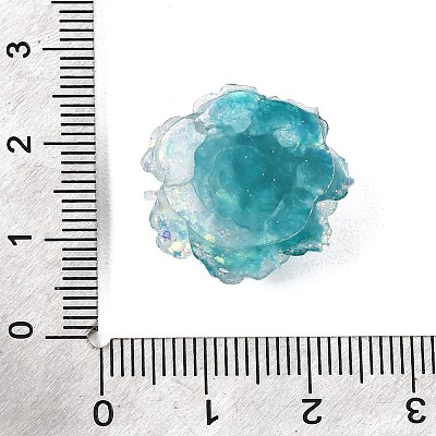 Two Tone Opaque Resin & Glitter Powder Cabochons RE-CBA7537-04D-1