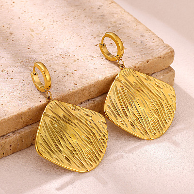 304 Stainless Steel Dangle Earrings WG7E31D-01-1