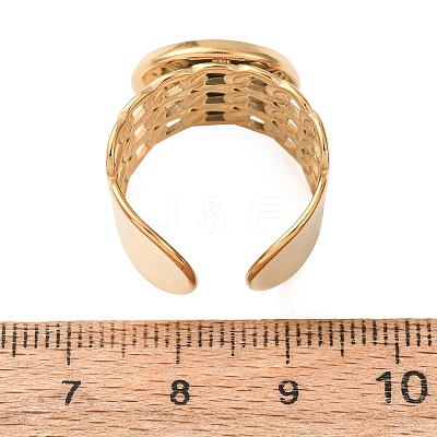 304 Stainless Steel Cable Chain Cuff Ring Components SA-CBA94B1-01G-04-1