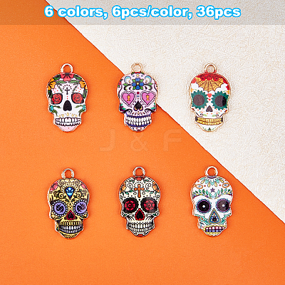 Alloy Enamel Charms ENAM-PH0001-50LG-RS-1