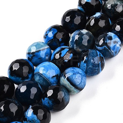 Dyed Natural Agate Beads Strands G-T141-01A-04-1
