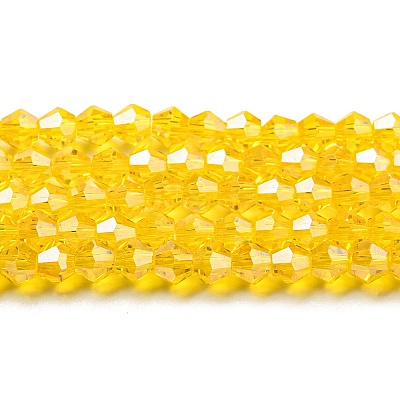 Transparent Electroplate Glass Beads Strands EGLA-A039-T6mm-A22-1