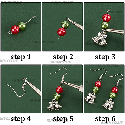 Christmas Theme DIY Earring Making Kit DIY-SC0022-78-1