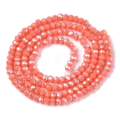 Electroplate Glass Beads Strands EGLA-A044-P1mm-B21-1