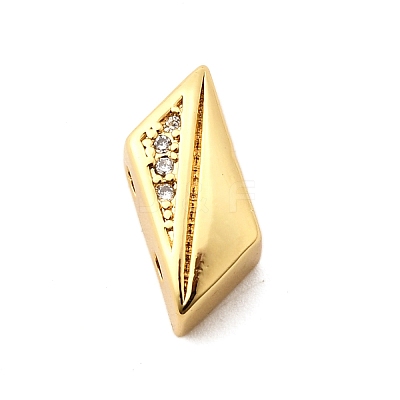 Brass Micro Pave Clear Cubic Zirconia Multi-Strand Links KK-B136-12G-1