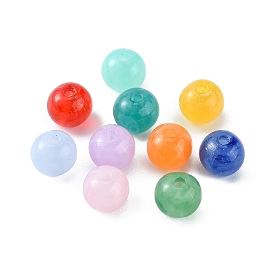200Pcs 10 Colors Imitation Gemstone Acrylic Beads OACR-FS0001-19-1