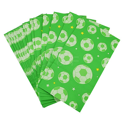 15Pcs Football Pattern Paper Bakery Bags ABAG-TA0002-32D-1