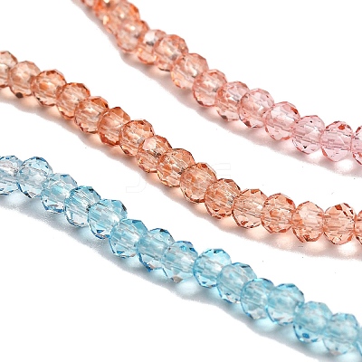 Transparent Painted Glass Beads Strands DGLA-A034-T1mm-A19-1
