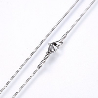 Non-Tarnish 304 Stainless Steel Snake Chain Necklaces NJEW-F226-01P-02-1