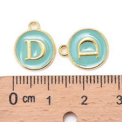 Golden Plated Alloy Enamel Charms ENAM-S118-05D-1