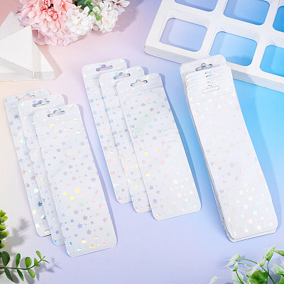 50Pcs Rectangle Glitter Holographic Plastic Yin-yang Zip Top Gift Bags OPP-TADJ0001-07C-1