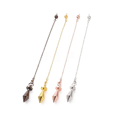 Brass Dowsing Pendulum Big Pointed Pendants KK-A169-01-1