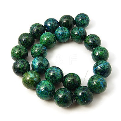 Synthetic Chrysocolla Beads Strands LS-G-L529-B01-10mm-1