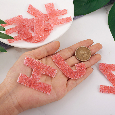 Alphabet Rhinestone Patches FW-TAC0001-01D-1