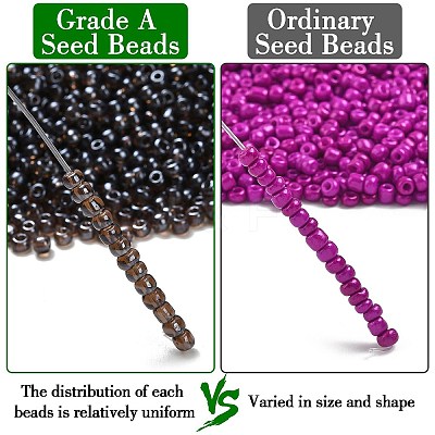 FGB 8/0 Grade A Round Glass Seed Beads SEED-Q011-3mm-F514-1