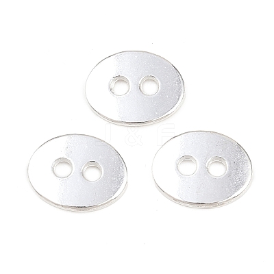 Alloy Oval Buttons TIBE-ZN48623-S-FF-1
