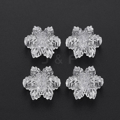 Transparent Acrylic European Beads TACR-T003-21-1