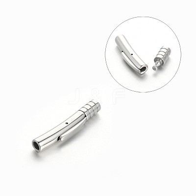 Tarnish Resistant Column 304 Stainless Steel Bayonet Clasps STAS-M198-14-1